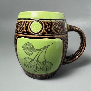 Always Azul Pottery Leaf Mug